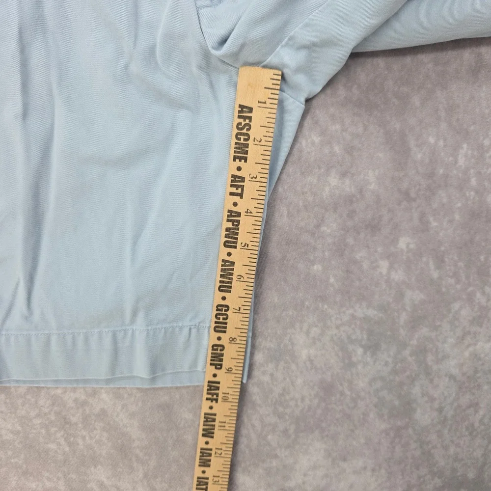 Polo Ralph Lauren Mens 32W Shorts Classic Fit 9 Inch Light Blue Cotton Twill